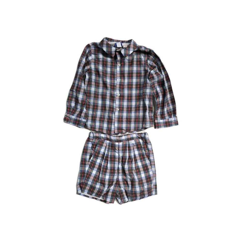 Vintage Boys Shirt Shorts Plaid‎ Set Size 3 Years  The Bailey Boys